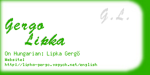 gergo lipka business card
